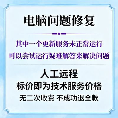 其中一个更新服务未正常运行。可以尝试运行疑难解答来解决问题。