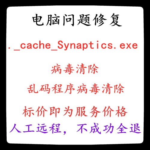 电脑系统._cache_Synaptics.exe病毒删除乱码程序病毒清除