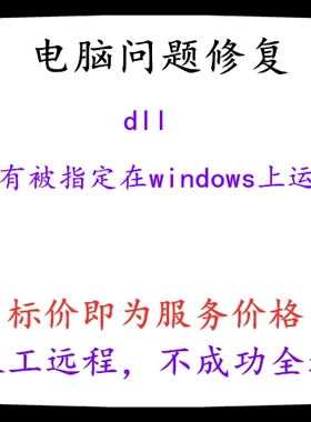 修复dll没有被指定在windows上运行