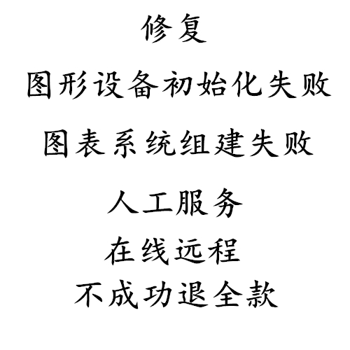 电脑游戏无法初始化图形设备失败图表系统组建失败修复提示显示