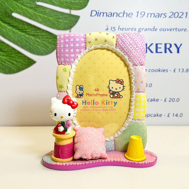 6寸卡通三丽鸥复古相框Hello Kitty针线相框摆台相片儿童生日礼物