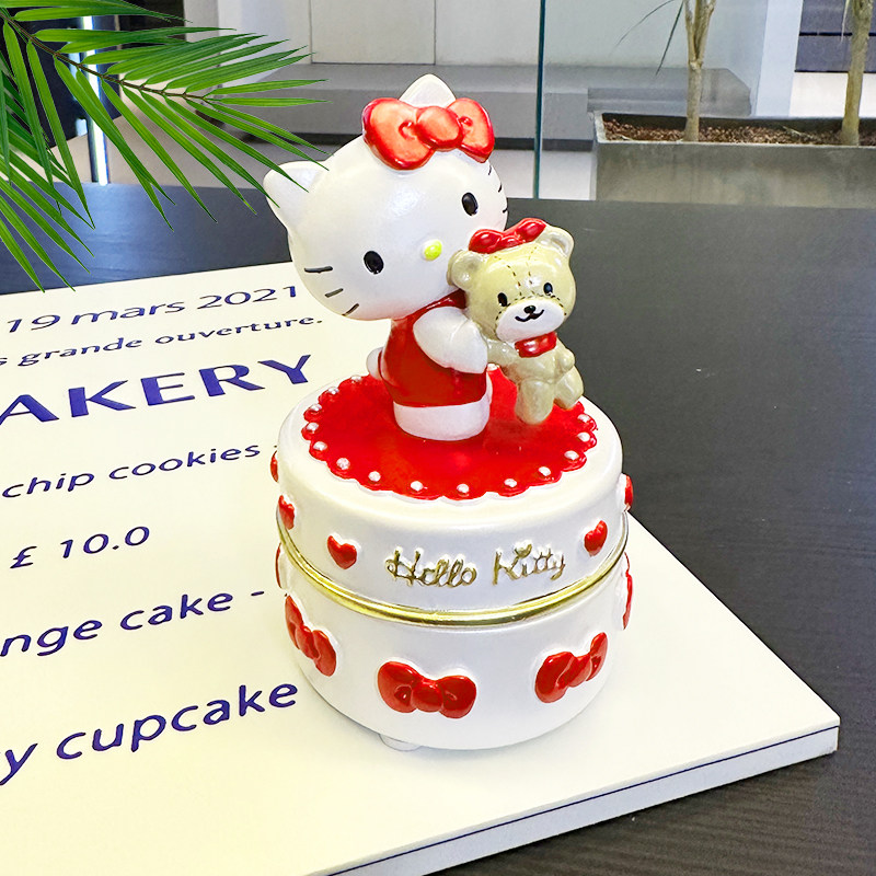 首饰盒收纳盒项链戒指盒 三丽鸥Hello Kitty40周年熊结婚生日礼物