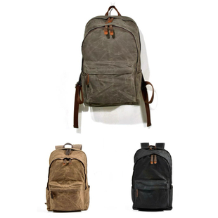 日系Kapital Vintage 防泼水书包油蜡帆布双肩包男女大容量电脑包