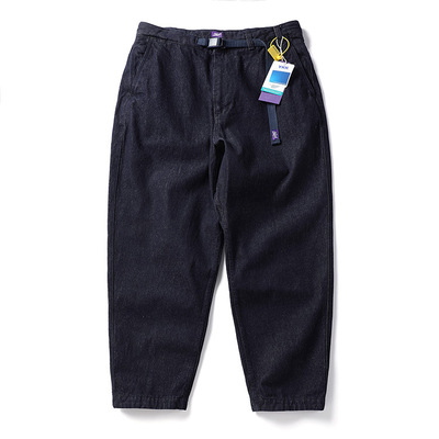 重磅纯棉锥形休闲裤男宽松秋季美式复古阔腿cityboy日系直筒长裤