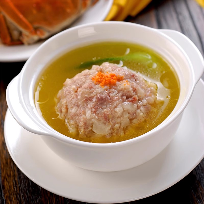 扬州清炖蟹黄狮子头速冻半成品鲜香美味蟹粉肉丸方便菜