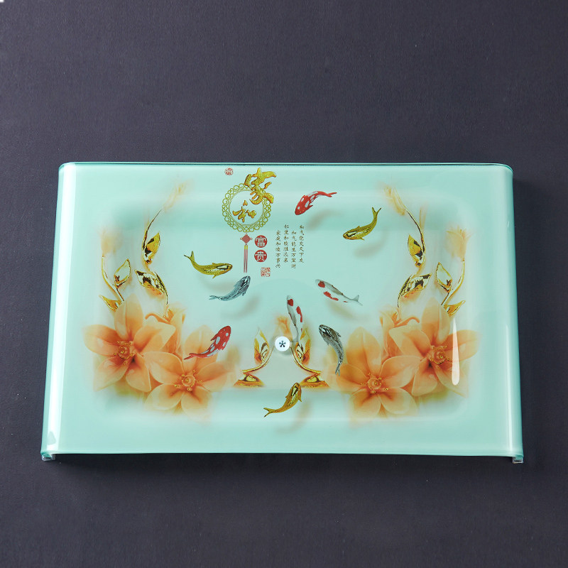 家用茶具客厅钢化玻璃功夫茶盘套装现代简约长方形小茶台茶海小号