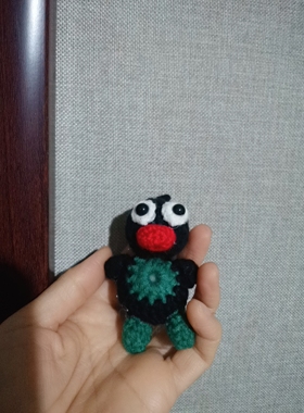 成品企鹅玩偶手工编织毛线钩织背包猫咪挂件原创手作动物钥匙扣