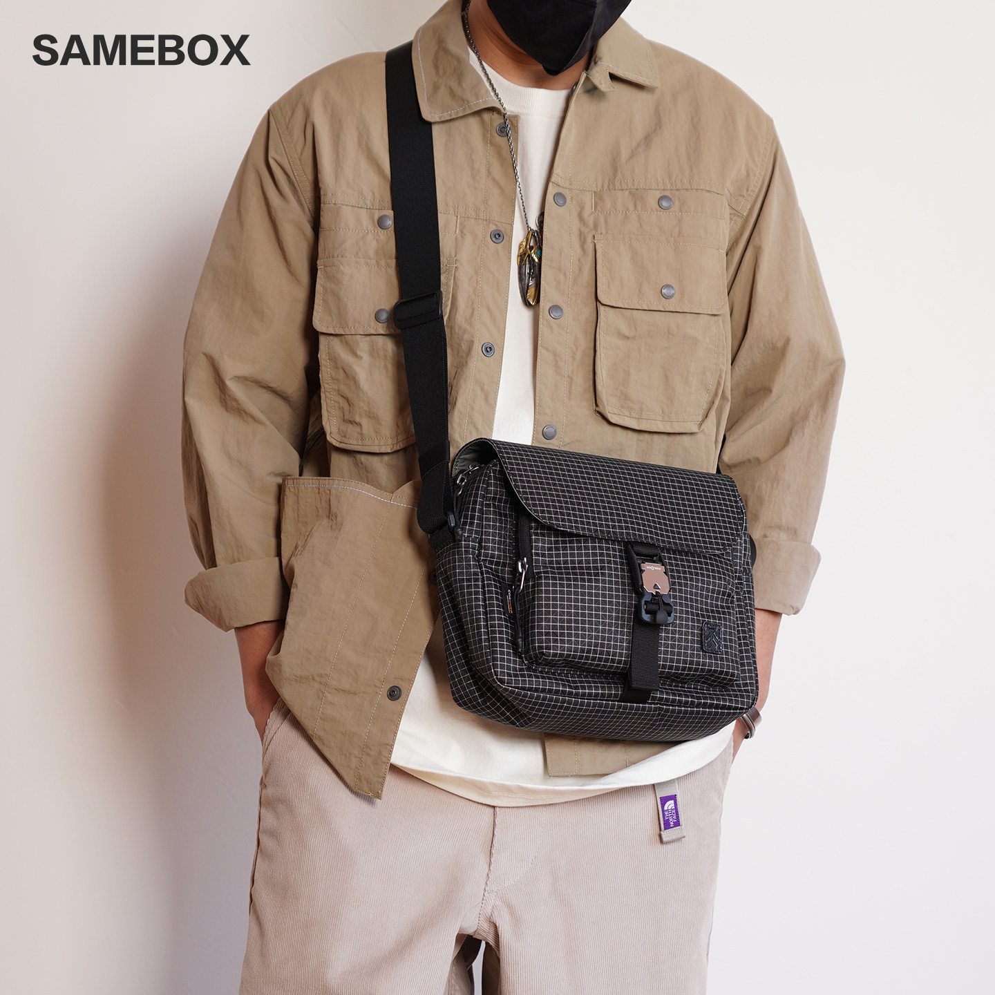 正品cordura考杜拉斜挎包fidlock防盗磁扣黑白格子纹轻便通勤背包,箱包皮具/热销女包/男包,男士包袋,淘宝优惠券,粉丝福利购,淘宝优惠卷