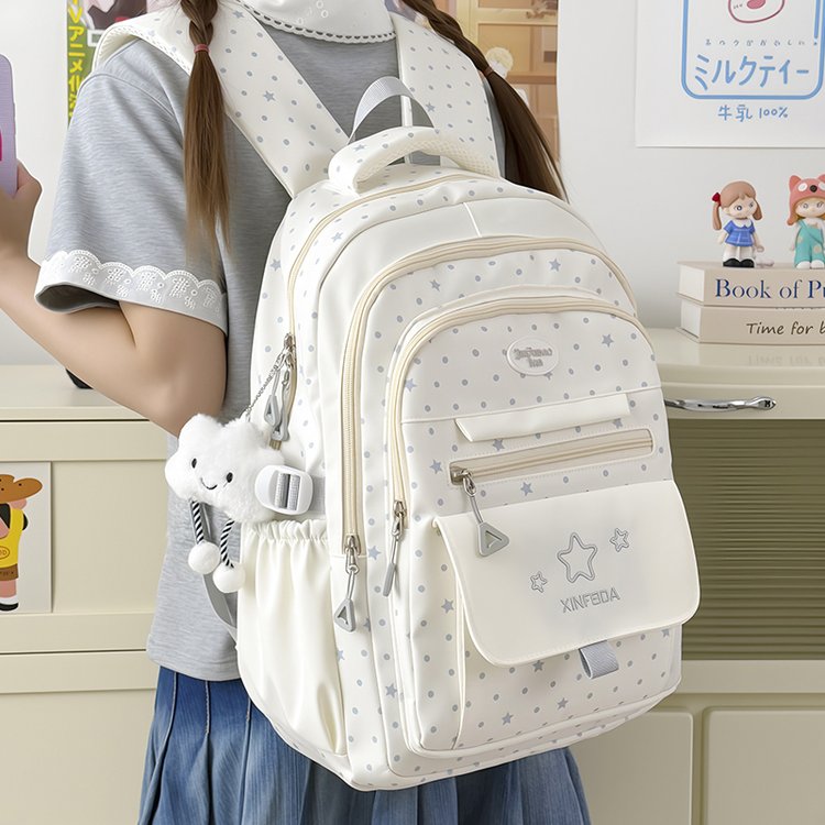 2026新款书包女五六年级韩版撞色大容量初高中大学生电脑双肩背包