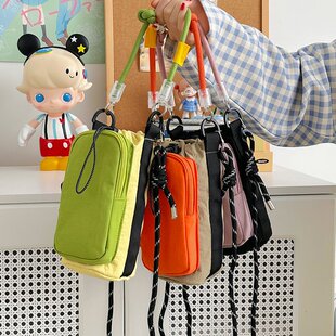 日系多巴胺轻便小巧水杯包工户外运动亲子旅行斜挎包