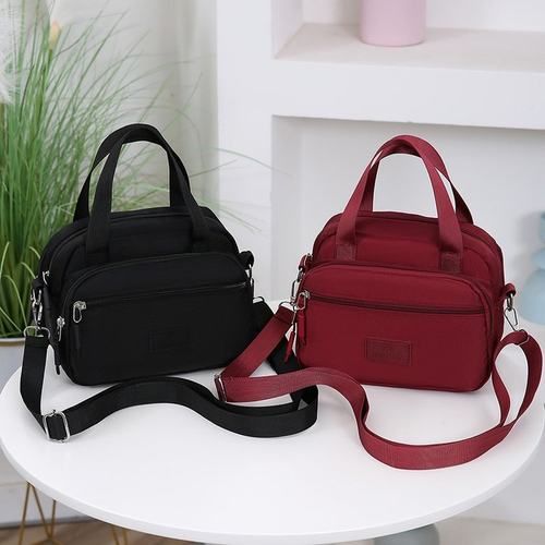 尼龙牛津布女包2024新款轻便百搭大容量手提单斜挎包布包妈妈包