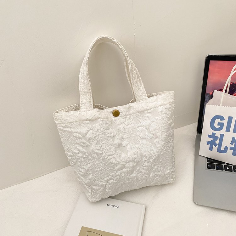 手提包女韓版外出小拎包便當包時尚百搭帆布袋迷你媽咪上班小布包