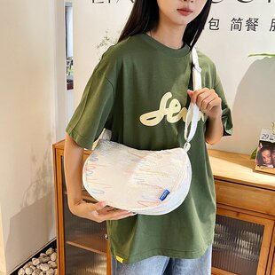 斜挎包包女2025新款韩版时尚超火日系少女小包夏天流行单肩饺子包