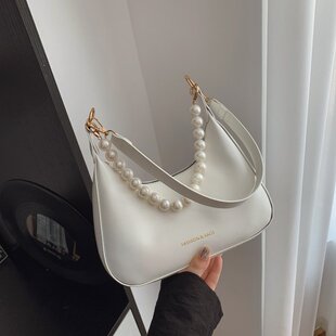腋下包秋季女生包包女2025新款高级感白色百搭小众单肩百搭手提包