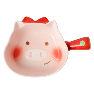 小庄园带把手的陶瓷手柄碗单个高颜值可爱家用餐具早餐沙拉碗儿童