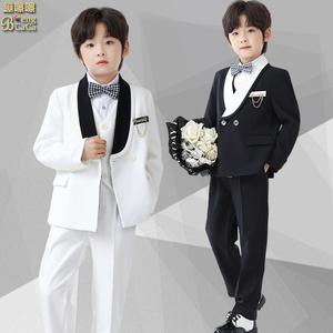 男童西装套装唱歌钢琴演出英伦主持走秀礼服帅气儿童婚礼花童西服
