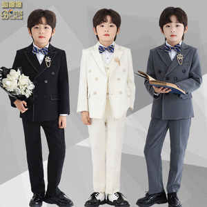 西装儿童礼服套装钢琴小提琴演出服男童花童主持人朗诵中大童西服