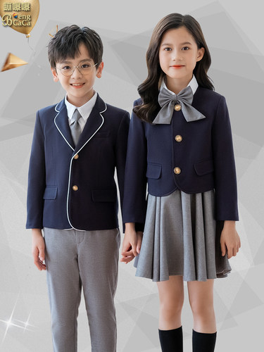 男孩女孩演出主持礼服英伦西装