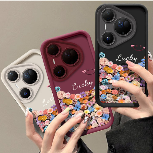 lucky鲜花适用华为Mate80手机壳meta70防摔Air新款全包mete60pro+保护套mata50por鼎桥m40外壳30epro男女MT