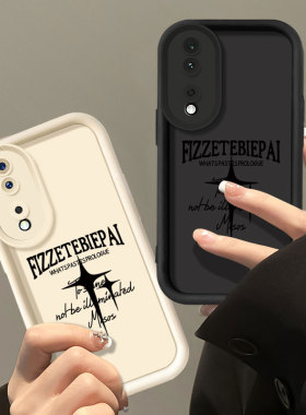 黑色星星适用荣耀500手机壳Honor400pro华为Power2/300全包200+防摔100/90Ultra套80十70/60外壳50SE新款30GT