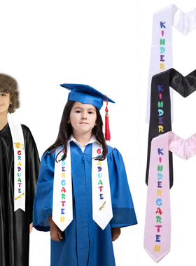 Graduate幼儿园毕业季儿童绶带礼仪肩带学前毕业荣誉授予绸缎披肩