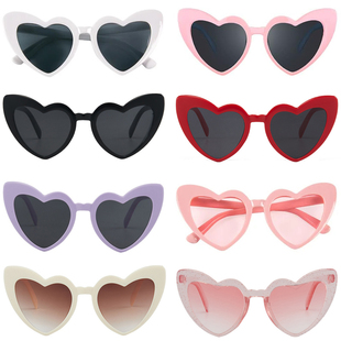 爱心眼镜情人节婚礼装饰单身派对桃心太阳镜新娘伴娘闺蜜拍照眼镜