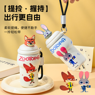 迪士尼正版授权保温杯咖啡保温随手便携水杯男女杯疯狂动物城卡通