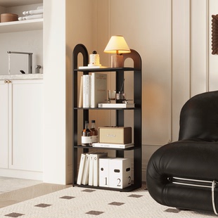 法式中古风轻奢高级感转角置物架三角置物柜子墙角书架角落转角柜