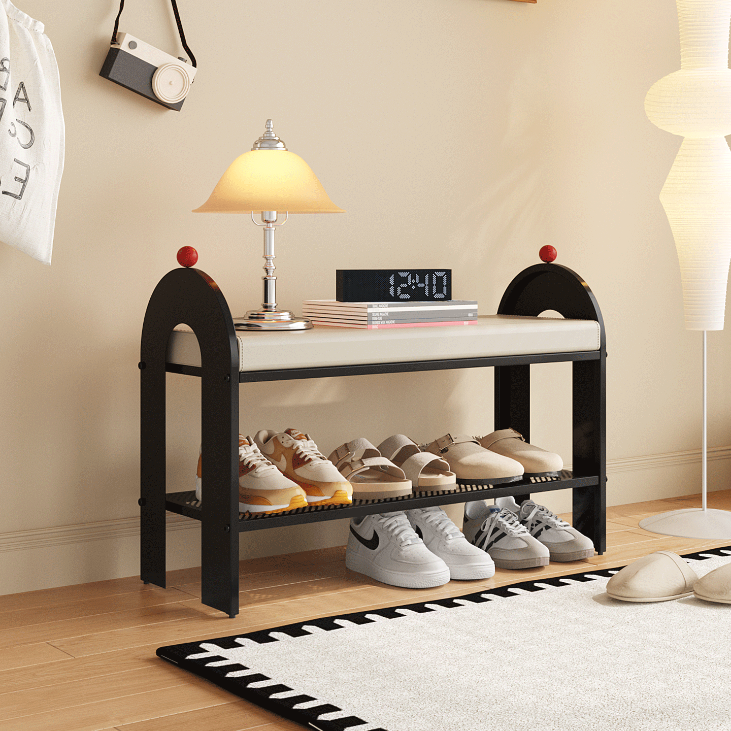 法式轻奢高级感换鞋凳