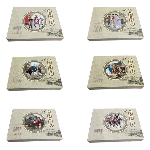 古典年画集条屏篇 1-6 穆桂英挂帅 将相和 龙女牧羊 空印盒 白蛇传 双枪陆文龙等 16开盒装