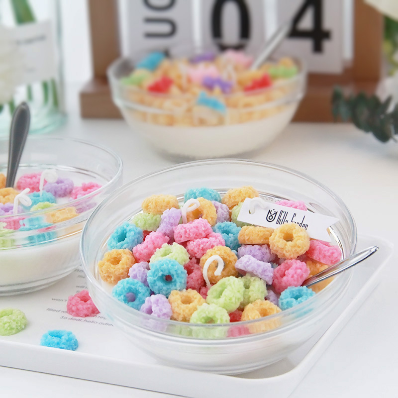 甜甜谷物圈麦片碗香薰蜡烛