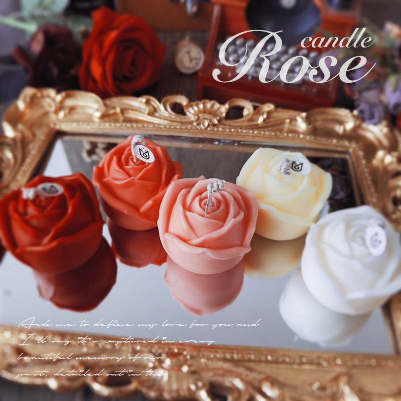 告白玫瑰花七夕香薰蜡烛摆件