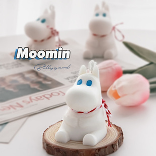 饰香薰蜡烛 INS风可爱河马小精灵呆萌卧室摆件生日礼物装 姆明