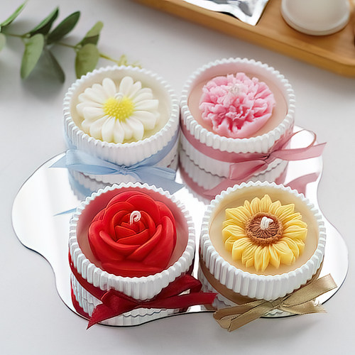 玫瑰向日葵小雏菊康乃馨DIY香薰蜡烛杯手工材料包女神教师情人节