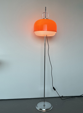 中古橙色亚克力落地灯复刻客厅沙发旁名宿包豪斯ins风立式书房灯