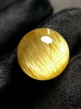 天然水晶巴西金发晶散珠男女款钛晶单珠情侣款招财金发晶手链