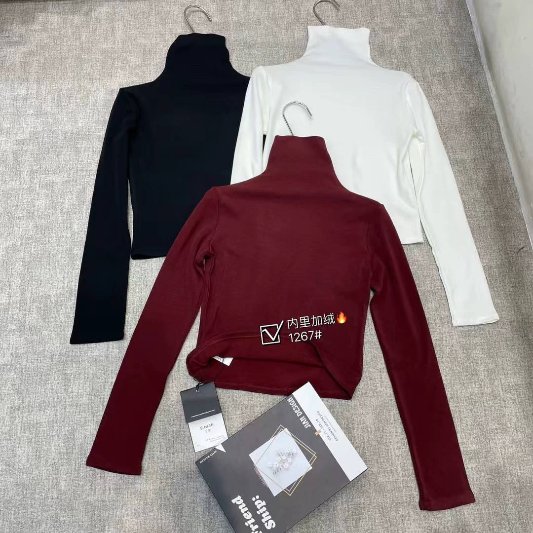 ADD秋冬新款高领短款长袖高腰韩版打底衫上衣女t恤2025垫肩,女装/女士精品,T恤,淘宝优惠券,粉丝福利购,淘宝优惠卷