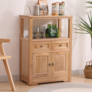 餐边柜实木茶水柜置物架餐柜厨房一体客厅靠墙小储物收纳柜新中式