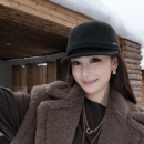 秋冬天百搭日系羊毛帽子女时尚 百搭鸭舌帽软檐保暖马术帽贝雷帽潮