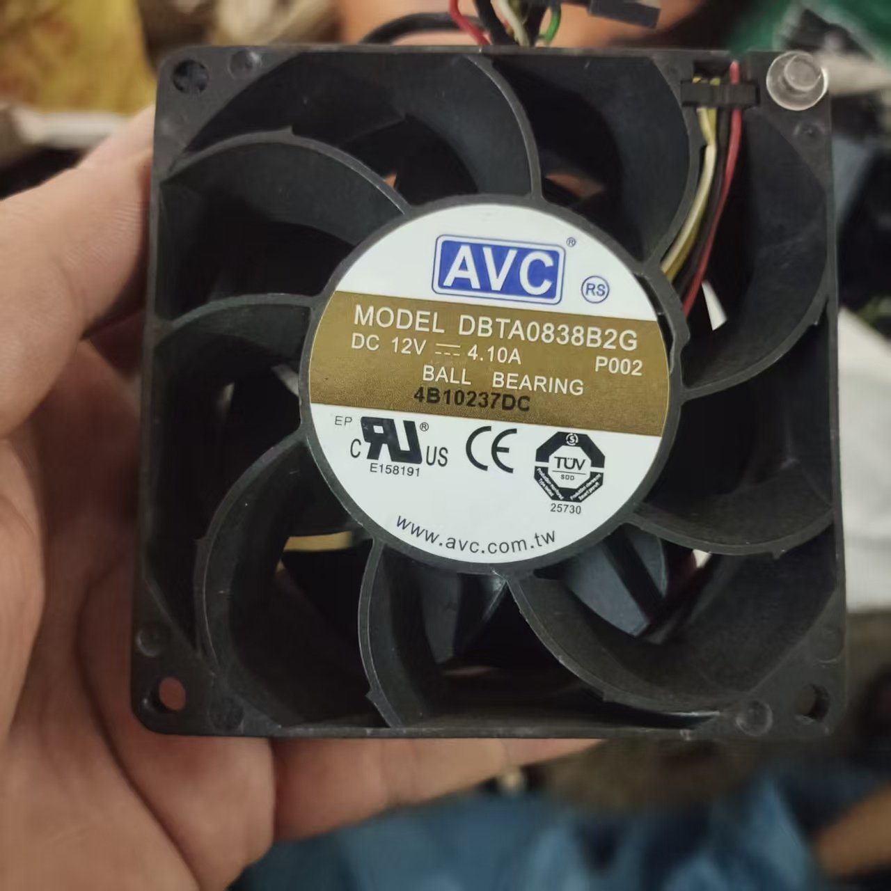 原装奇宏AVC DBTA0838B2G 12V 4.1A 8038 8cm PWM 超暴力散热风扇