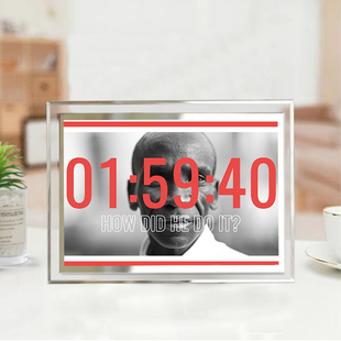 基普乔格水晶玻璃相框马拉松明星卧室桌面摆件装饰画海报照片定制