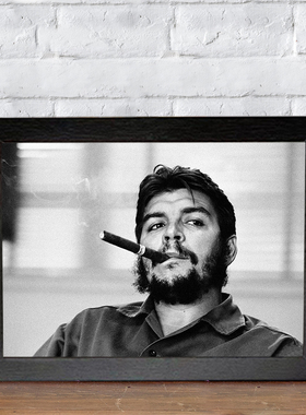 切格瓦拉相框桌面摆台仿木制摆件定制送礼物装饰画免打孔挂画周边