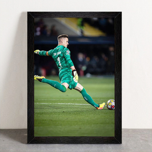 特尔施特根相框摆台足球明星挂墙上有框挂画房间画框挂墙装饰画