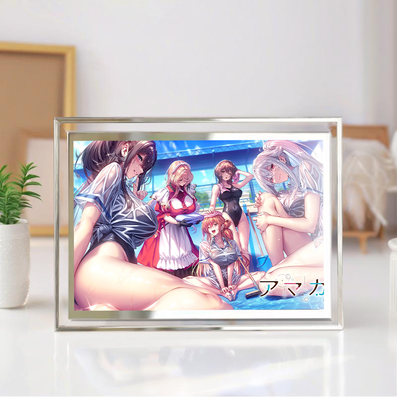 甜蜜女友3相框二次元美少女水晶玻璃摆台galgame游戏动漫桌面摆件