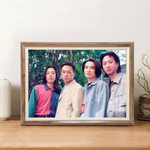 Beyond乐队相框房间墙上挂画装 饰画桌面木制摆件礼物音乐明星周边