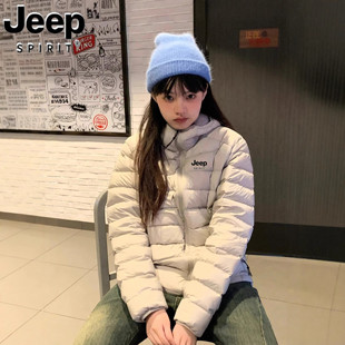 JEEP SPIRIT羽绒服女款冬季新款小个子女生外套宽松学生保暖棉服