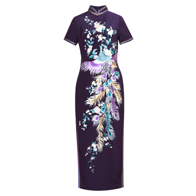 盖世红颜新中式优雅刺绣旗袍