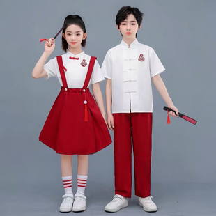 儿童合唱服男女童中国风大合唱团红歌比赛中小学生诗歌朗诵演出服