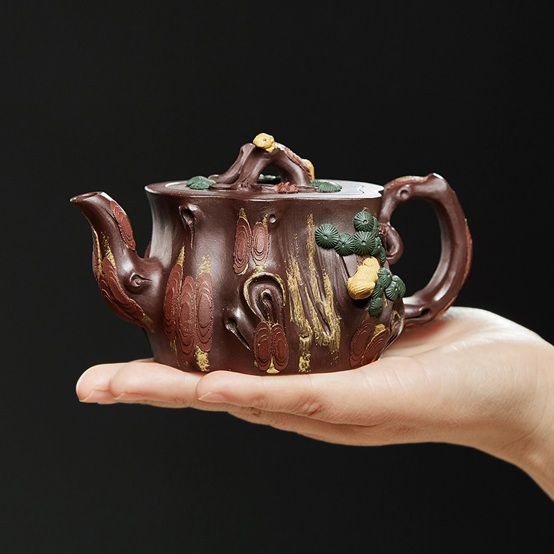 正宗宜兴原矿紫砂壶名家手工珍藏紫泥松鼠树桩泡茶壶高档茶具套装,餐饮具,茶壶,淘宝优惠券,粉丝福利购,淘宝优惠卷