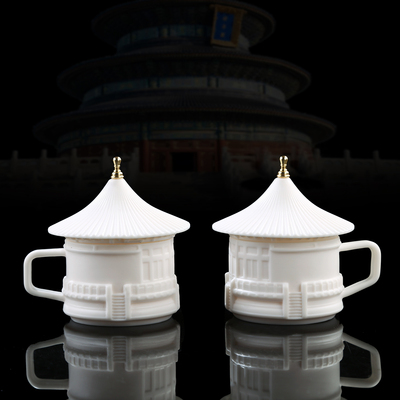 甲盏窑 李甲栈非遗茶具冰玉瓷皇宇对杯茶杯品茗杯情侣杯自用送礼